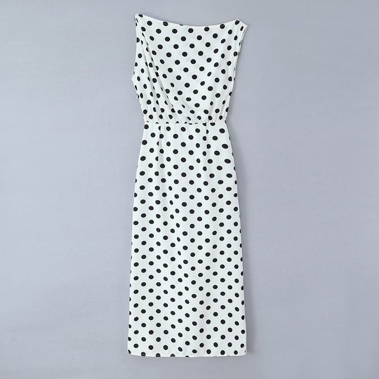 Damen Maxikleid mit trendigem Polka-Dot-Muster EB