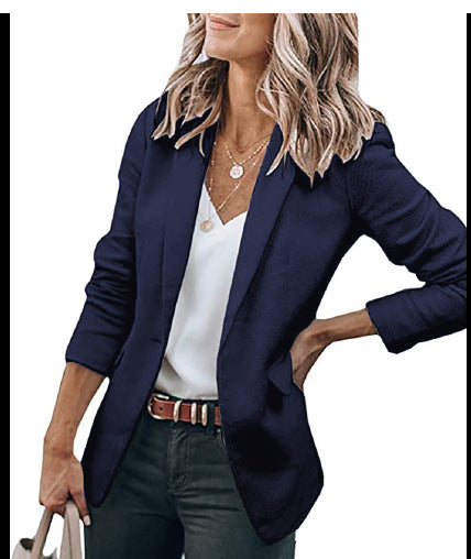 Damen komfortable Blazerjacke mit strukturiertem Design und eleganten Akzenten EB