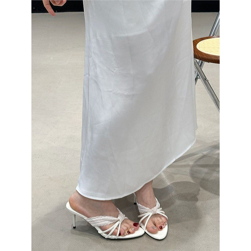 Damen elegante Slipper mit raffinierter Raffung EB