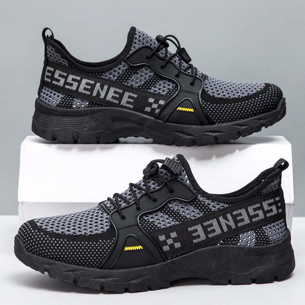 Damen Sportliche Mesh-Sneaker mit druckdämpfender Sohle und elastischem Schnürsystem EB