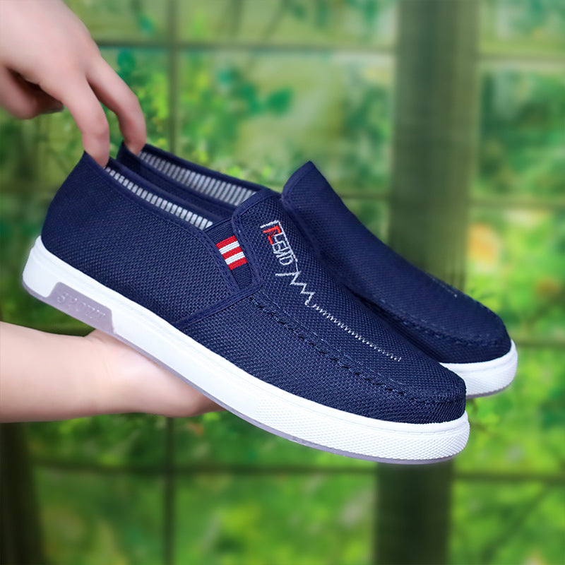 Damen Slip-On Freizeitschuhe mit atmungsaktivem Obermaterial und rutschfester Sohle EB