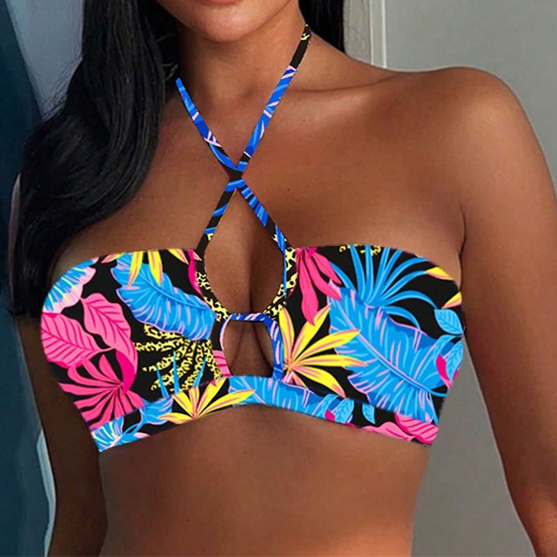 Damen Bandeau-Bikini mit modischem Wickeldetail EB