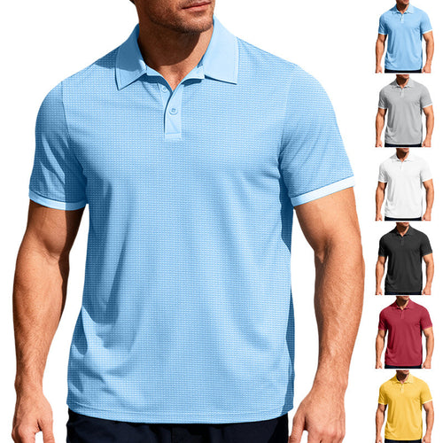 Herren nan Poloshirt mit Strukturstrick und schmalem Schnitt EB