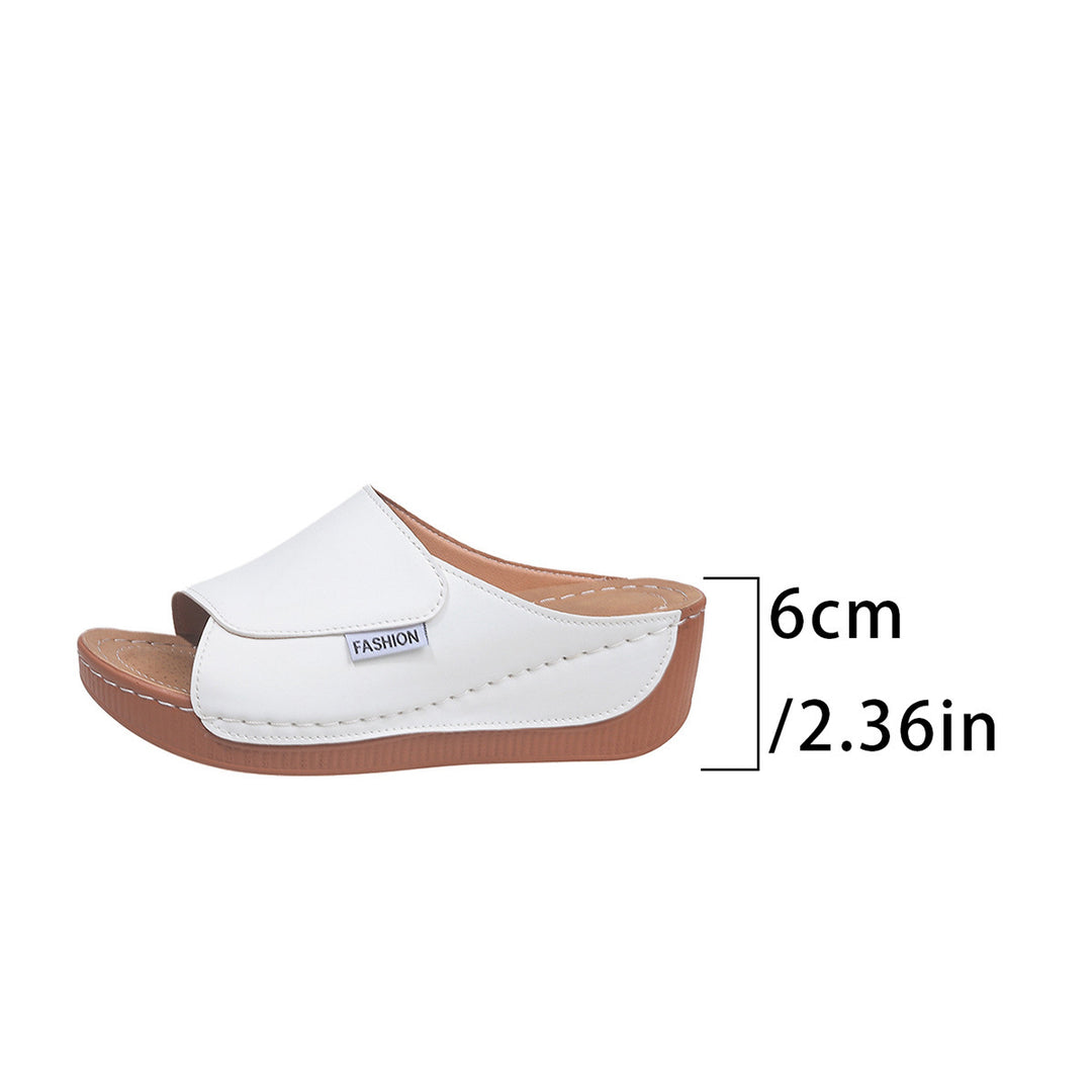 Damen Komfortable Wedge-Pantoletten mit flexibler Sohle und stylischem Riemen EB