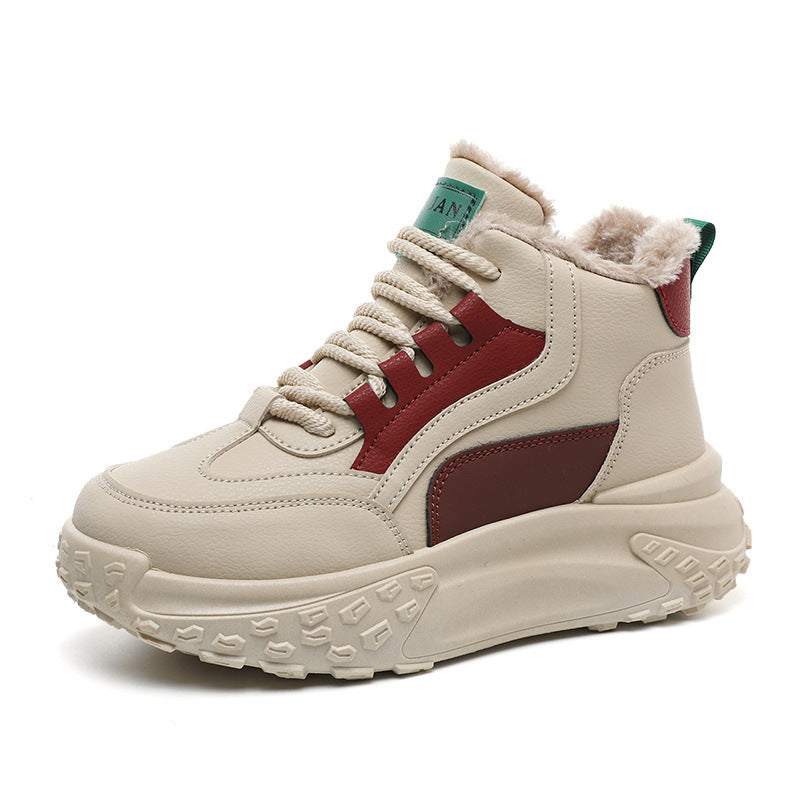 Damen Hohe Sneakers mit kuscheligem Innenfutter und robustem Sohlenprofil EB