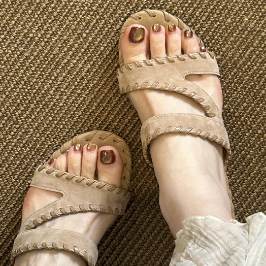 Damen Tra spezielle Sandalen mit geflochtenem Riemendesign EB