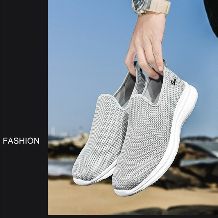 Damen Slip-On Mesh-Sneaker mit elastischem Design und rutschfester Sohle EB