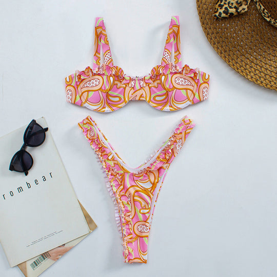Damen Raffinierter Rüschen-Bikini EB