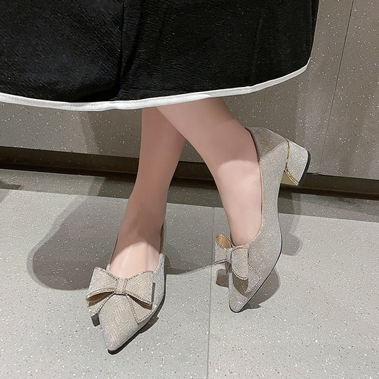 Damen Elegante und funkelnde High-Heel Pumps EB