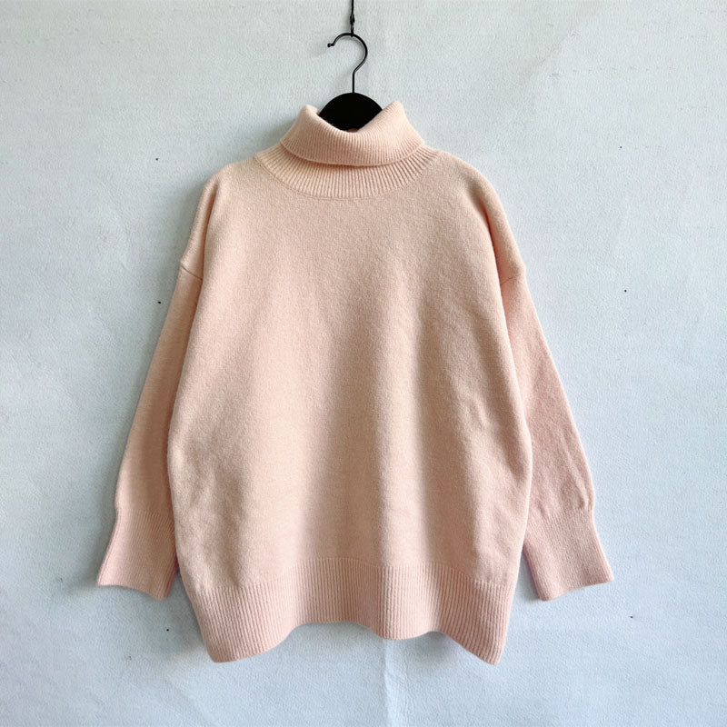 EB | Einfarbiger Warmer Strickpullover Für Alltag