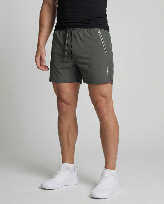 Herren Sportliche Multifunktions-Shorts mit schnell trocknender Technologie und praktischen Reißverschlusstaschen EB