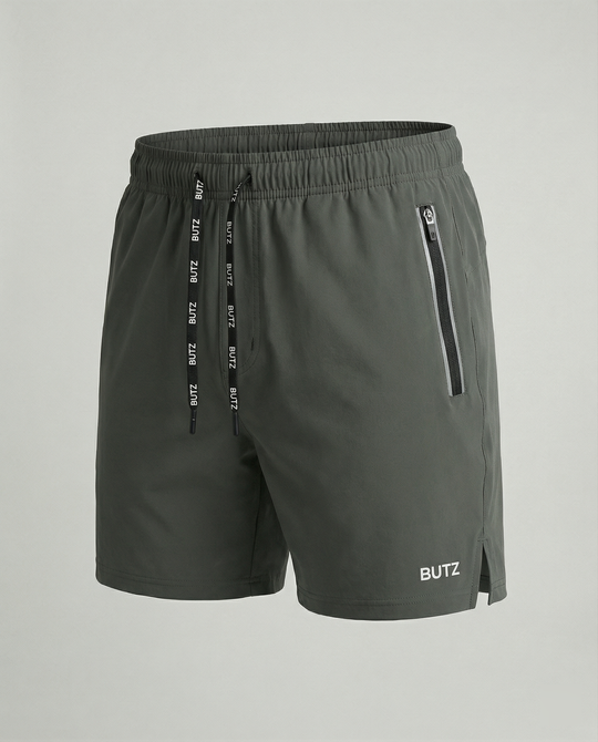 Herren Sportliche Multifunktions-Shorts mit schnell trocknender Technologie und praktischen Reißverschlusstaschen EB