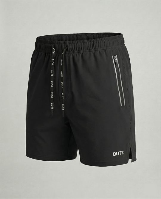 Herren Sportliche Multifunktions-Shorts mit schnell trocknender Technologie und praktischen Reißverschlusstaschen EB