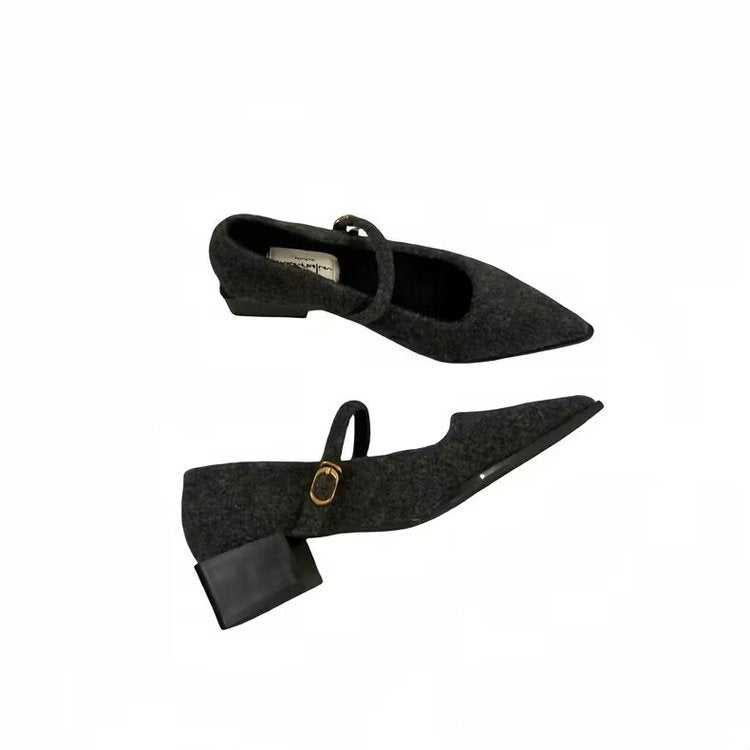Damen elegante Ballerina-Schuhe mit modischem Riemchen und komfortabler Innensohle EB