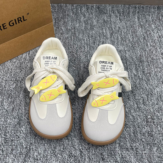 Damen Sportliche Sneaker mit einzigartigem Tiermotiv und elastischer Schnürung EB