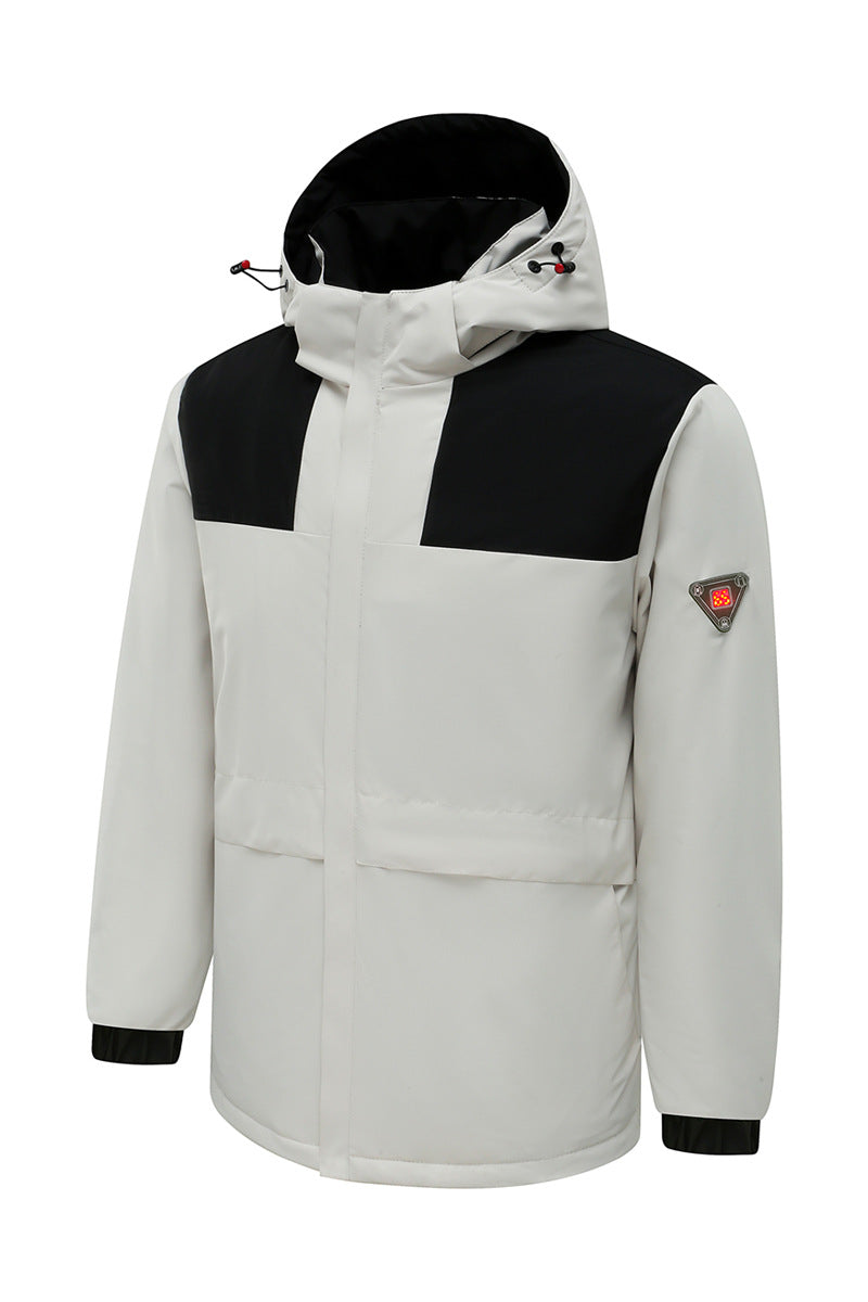 Herren modische Winterjacke mit hohem Kragen und reflektierenden Elementen R&B