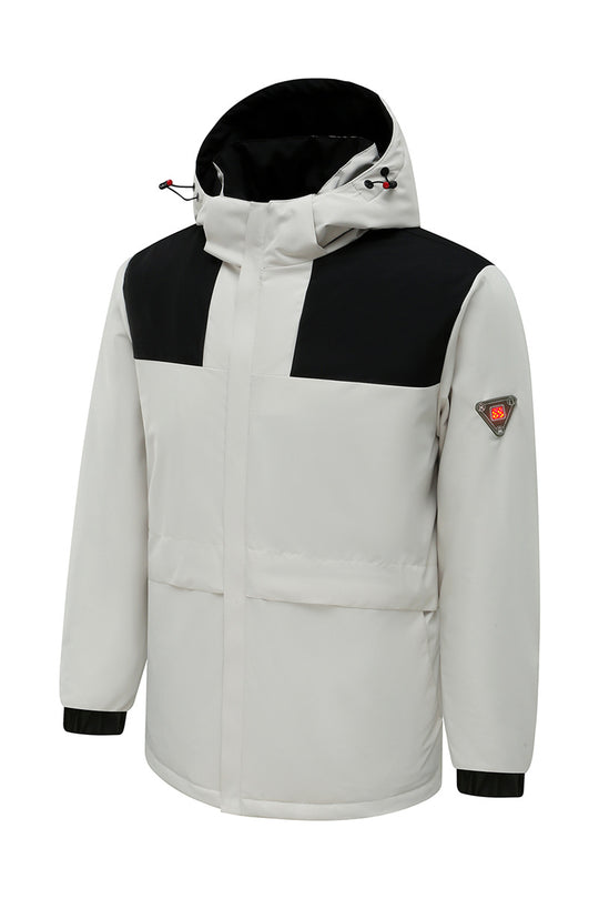 Herren modische Winterjacke mit hohem Kragen und reflektierenden Elementen R&B