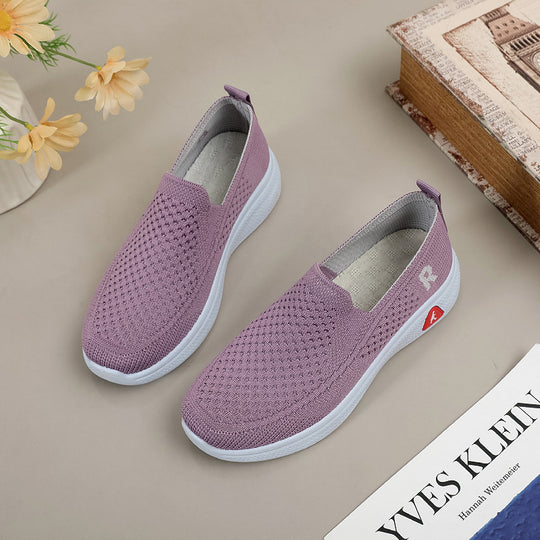 Damen Atmungsaktive Slip-On Freizeitschuhe mit rutschfester Sohle EB