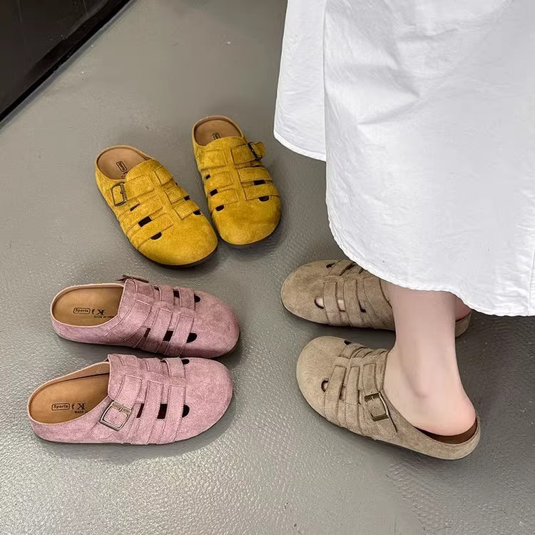 Damen Clogs mit modischem Riemendesign und weichem Innenfutter EB