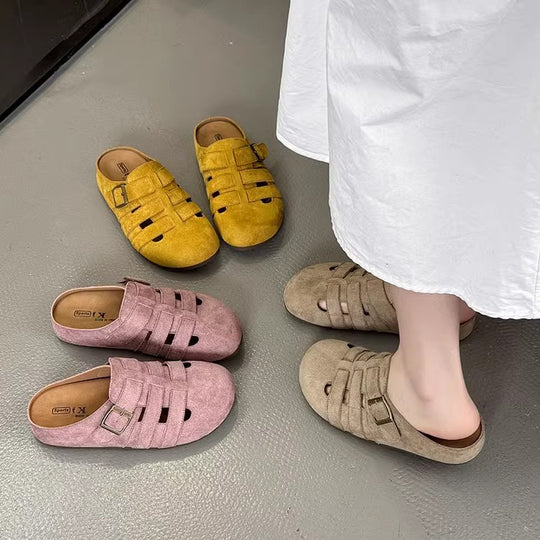 Damen Clogs mit modischem Riemendesign und weichem Innenfutter EB