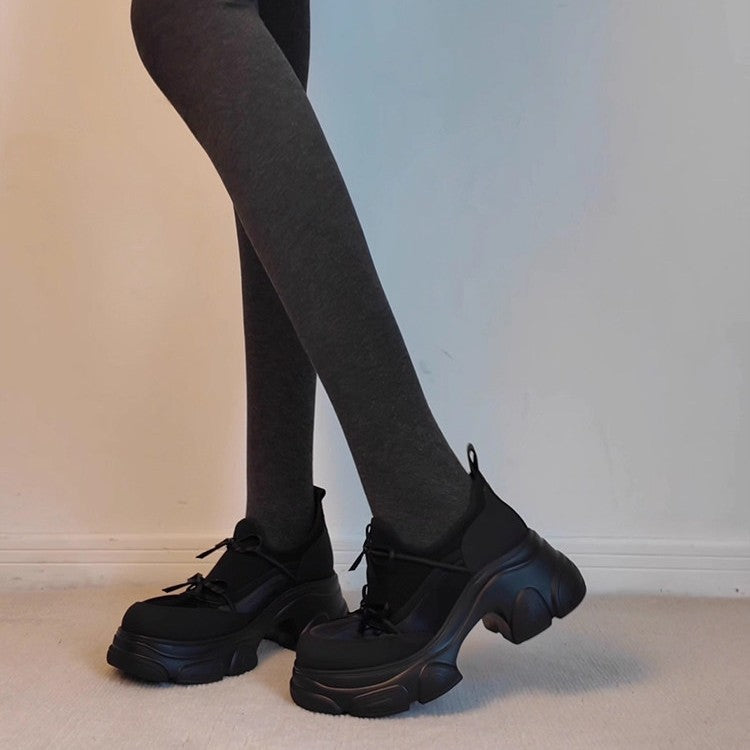 Damen modische Sneaker mit voluminösem Sohlenprofil und atmungsaktiver Oberfläche EB