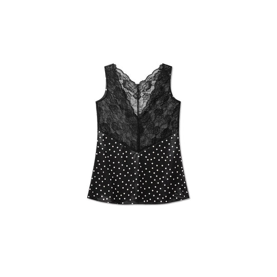 Damen Spitzen-Cami mit Polka-Dots und eleganten Details EB