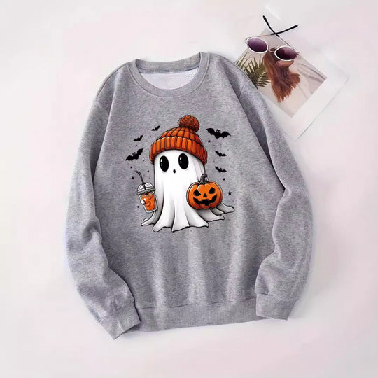 Damen Sweatshirt mit Halloween-Motiv EB