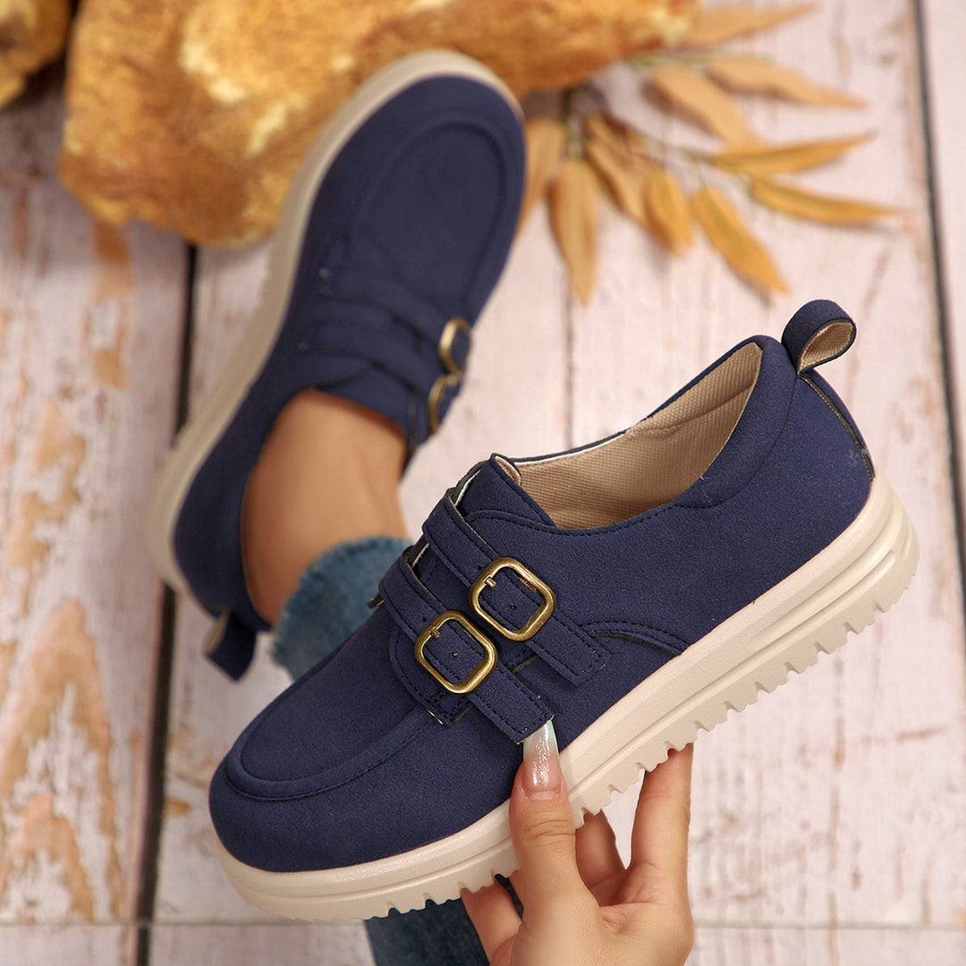 Damen Bequeme Sneakers mit verstellbaren Riemen und dämpfender Sohle EB