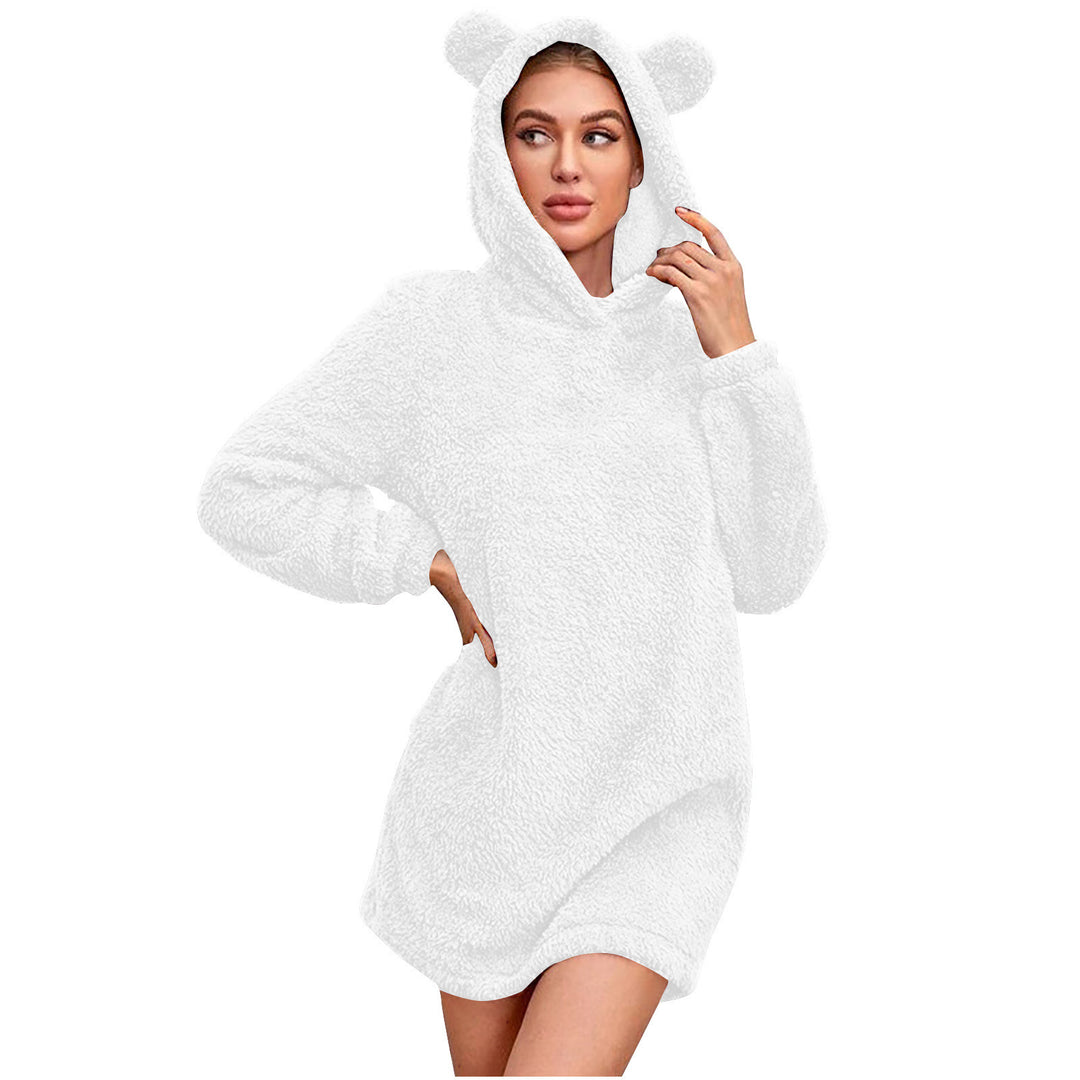 Damen Kuscheliger Hoodie mit Bärenohren EB