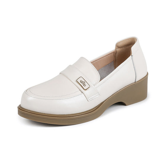 Damen Elegante Mokassins mit praktischem und ergonomischem Blockabsatz EB
