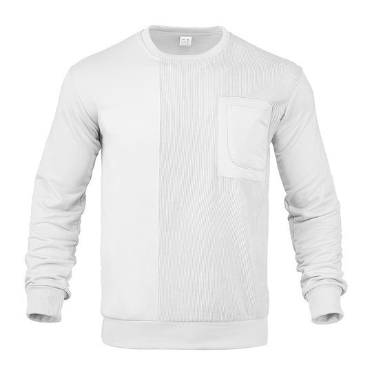 Herren stylisches Sweatshirt mit innovativer Textur und praktischer Brusttasche EB