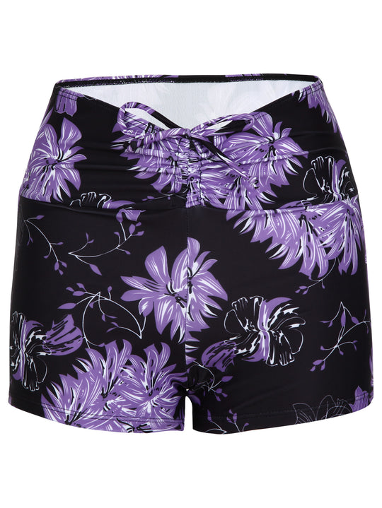 Damen Bikini-Höschen mit hohem Bund und raffinierten Rüschendetails EB