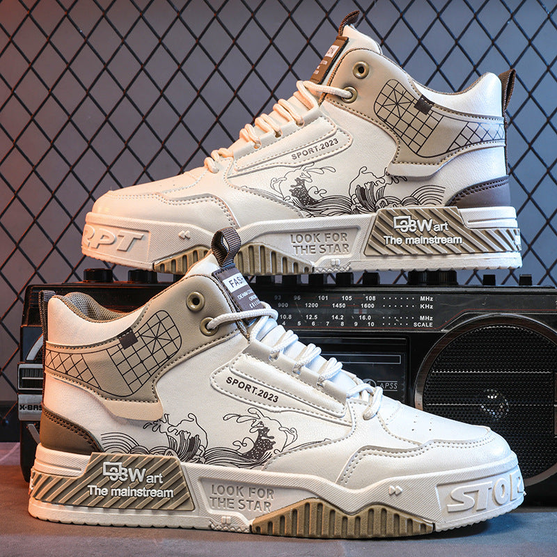 Damen Modische Hochsneaker mit grafischen Details EB