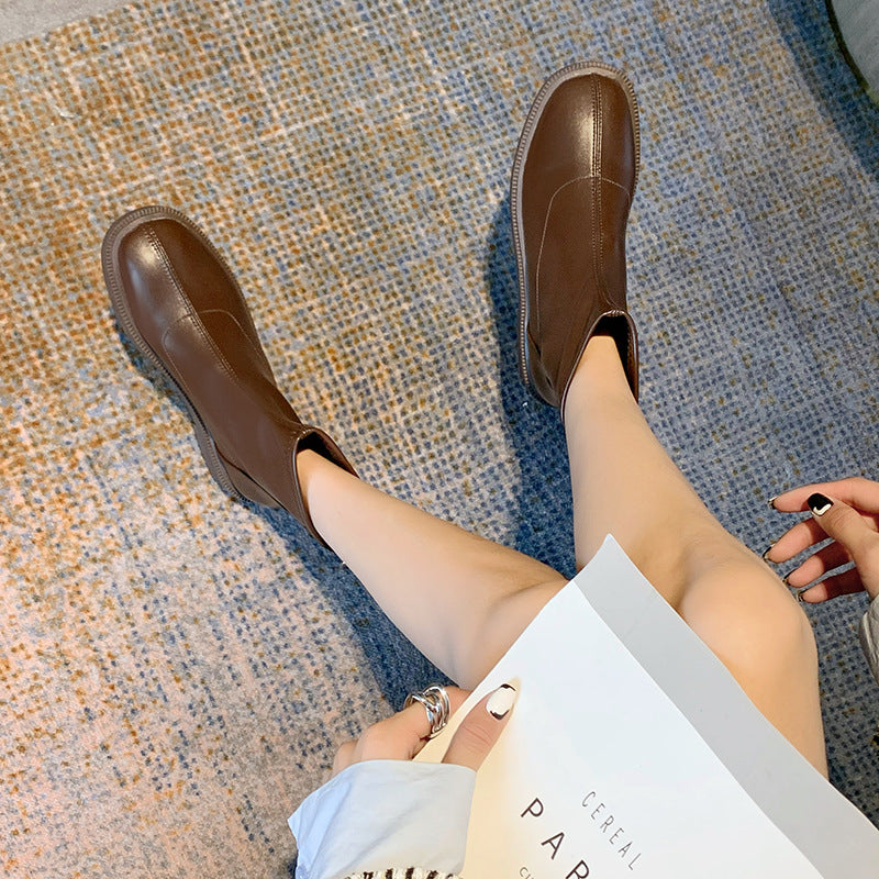 Damen Modische Chelsea-Stiefel mit flexiblem Reißverschluss und strapazierfähiger Sohle EB