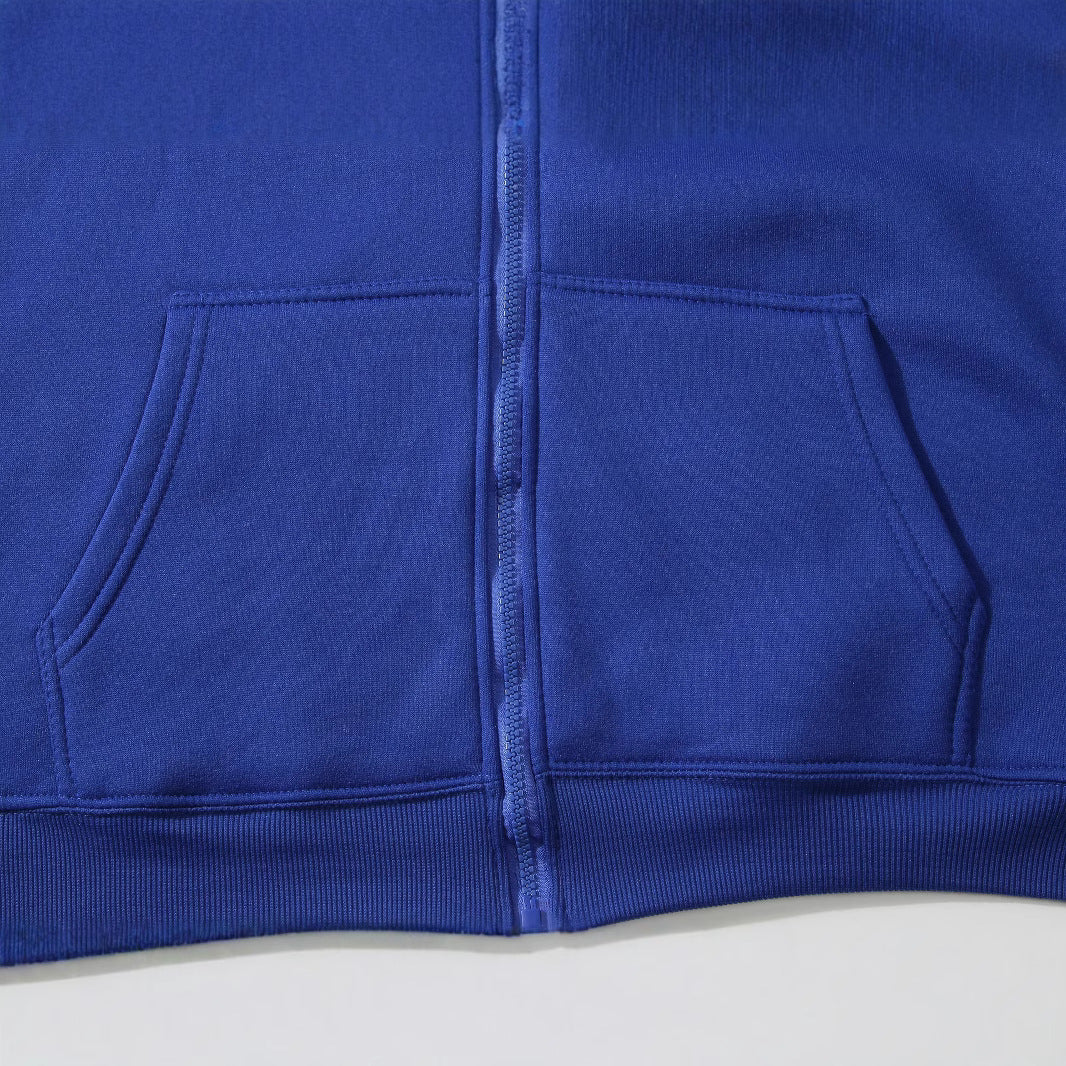 Herren nan Slim-Fit Kapuzensweatjacke mit mittigem Reißverschluss, doppellagiger Kapuze und praktischen Eingrifftaschen EB