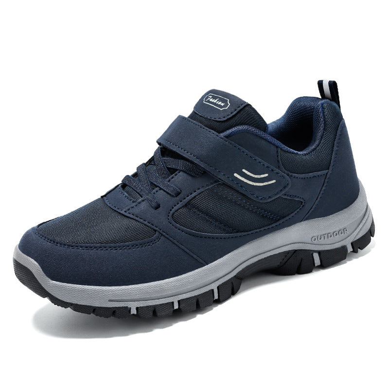 Herren nan robuste Outdoor-Sneaker mit Klettverschluss, atmungsaktivem Strickoberteil und profilierter rutschfester Sohle EB
