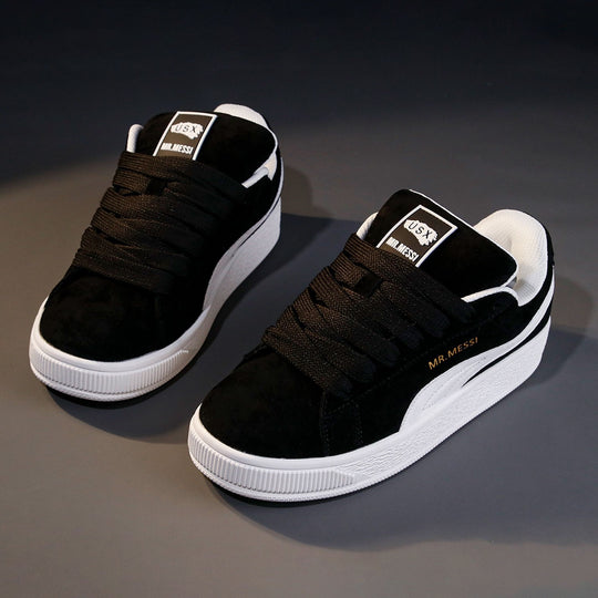 Damen modische Sneakers mit elastischen Schnürsenkeln und weichem Obermaterial EB