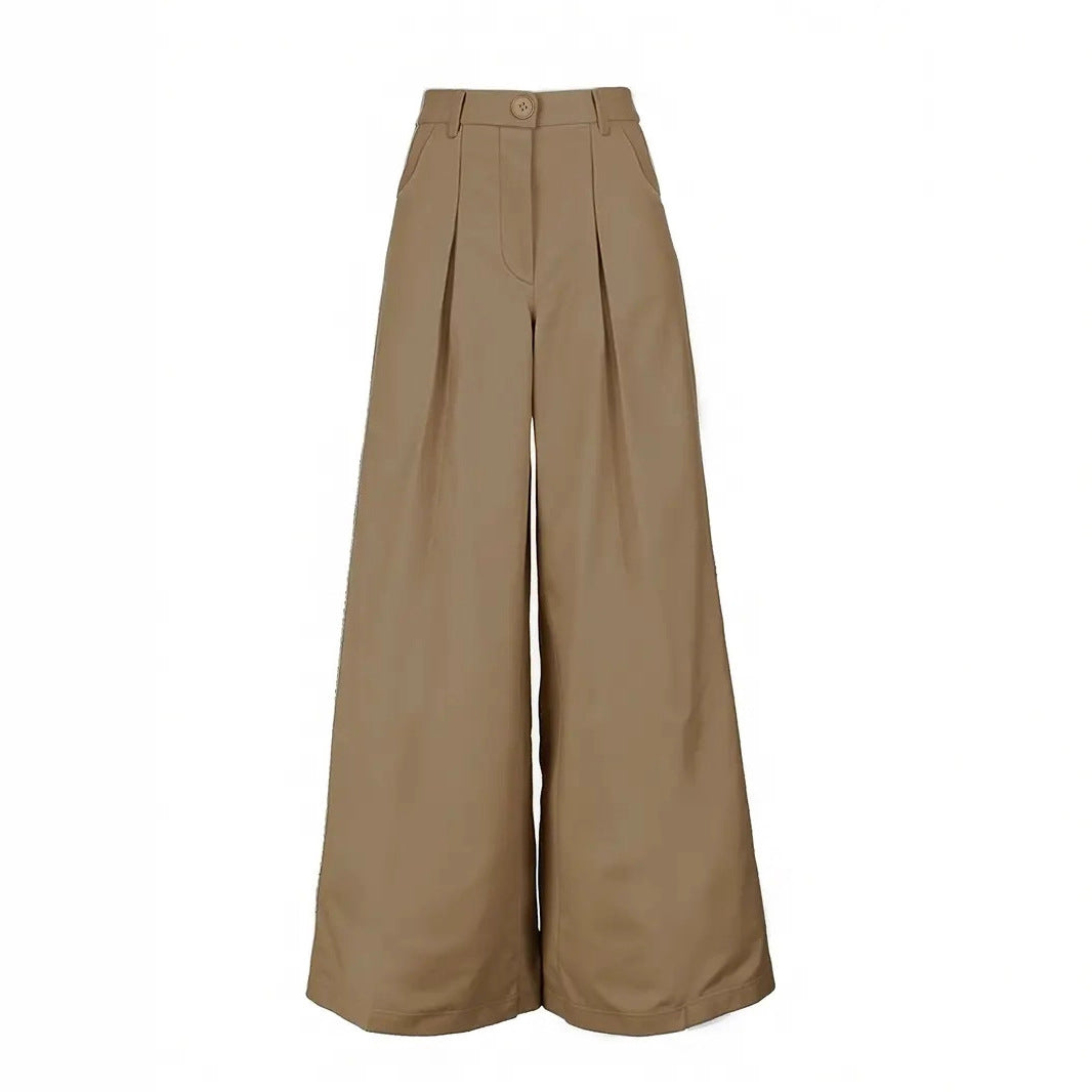 Damen Hoch geschnittene Palazzo-Hose mit eleganten Falten und formschöner Passform EB