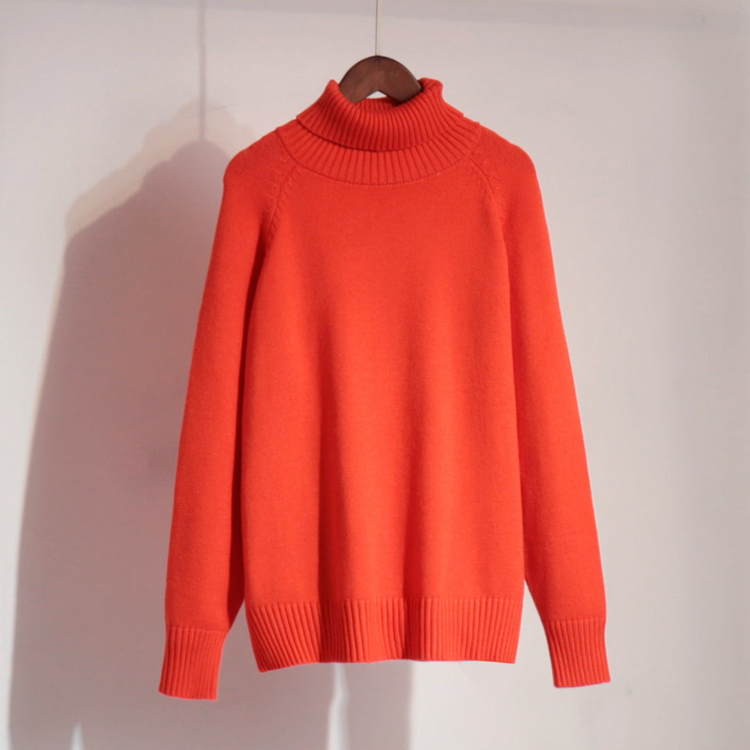 Damen Feinstrickpullover mit hohem Kragen EB