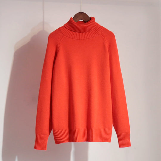 Damen Feinstrickpullover mit hohem Kragen EB