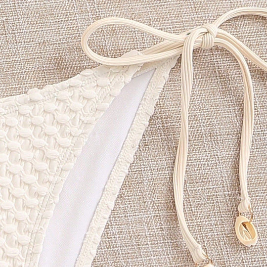 Damen Bandeau-Bikini mit elastischen Bindebändern EB