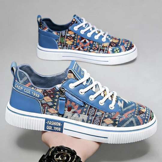 Damen Modische Sneakers mit einzigartigem Ethno-Muster und strapazierfähigem Obermaterial EB