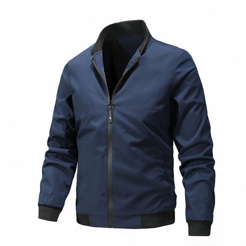 Herren stylische Übergangsjacke mit elastischen Ärmelbündchen und atmungsaktiven Materialien EB