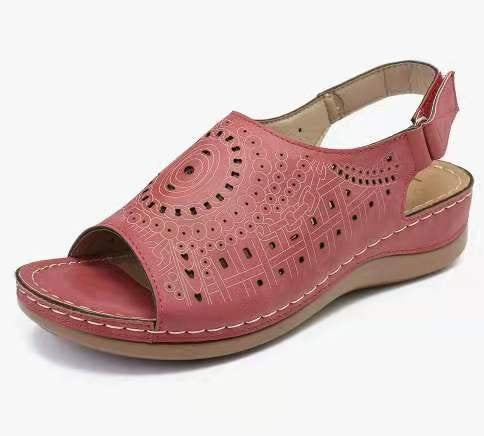 Damen Komfortable Sandalen mit modischem Cut-Out Design und anatomischem Fußbett EB