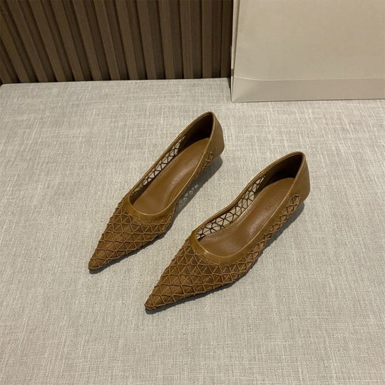 Damen Slingback Pumps mit transparentem Netzdesign EB