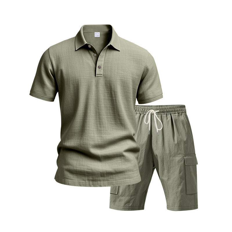 Herren Freizeit-Set mit atmungsaktivem Polo-Shirt und komfortablen Shorts EB