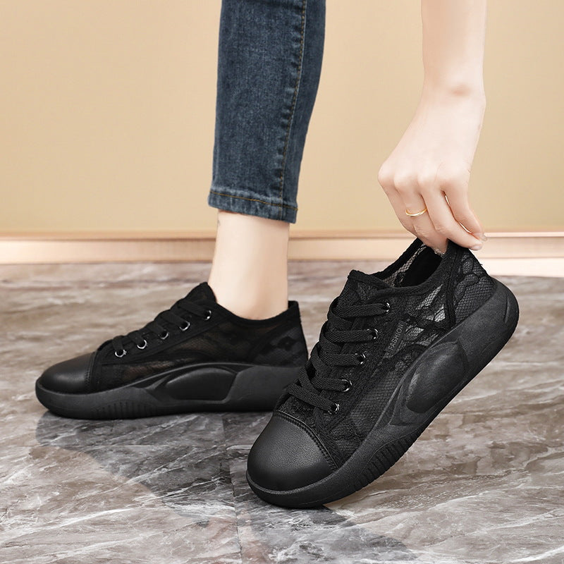 Damen Atmungsaktive Freizeitsneaker mit floralem Design und flexibler Sohle EB