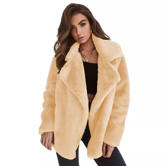 Damen Kuscheljacke mit elegantem Revers EB