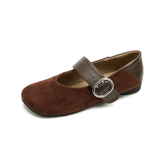 Damen Ballerinas mit modischem Leopardenmuster und eleganter Schnallenapplikation EB