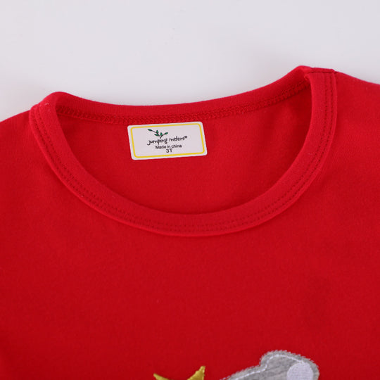 Mädchen Baumwollkleid mit festlichem Tier- und Weihnachtsbaum-Design EB